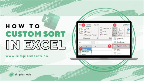what is the purpose of using custom sorting in excel