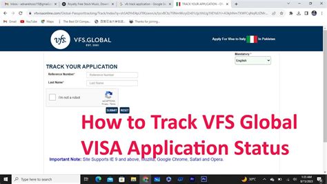 what is the reference number in vfs global tracking