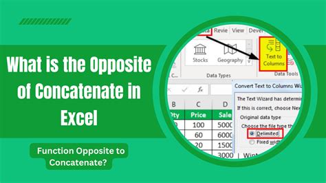what is the reverse function of concatenate in excel