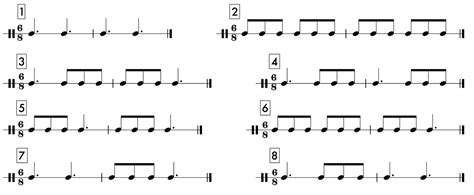what is the rhythmic pattern of 6 8