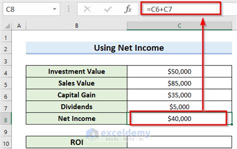 what is the roi formula in excel