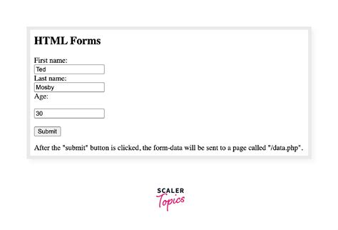 what is the role of form tag in html