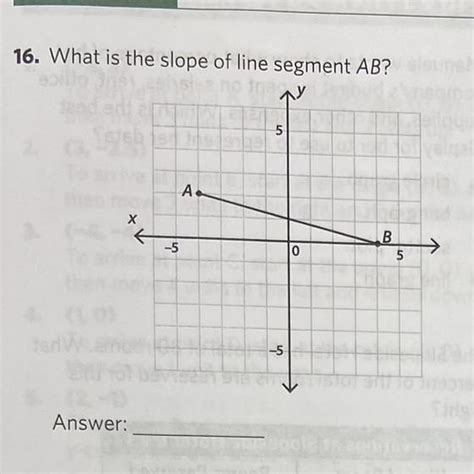 what is the slope of line segment ab