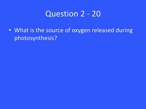 what is the source of oxygen released in photosynthesis co2 or h2o