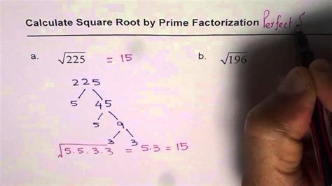 what is the square root of prime factorization method