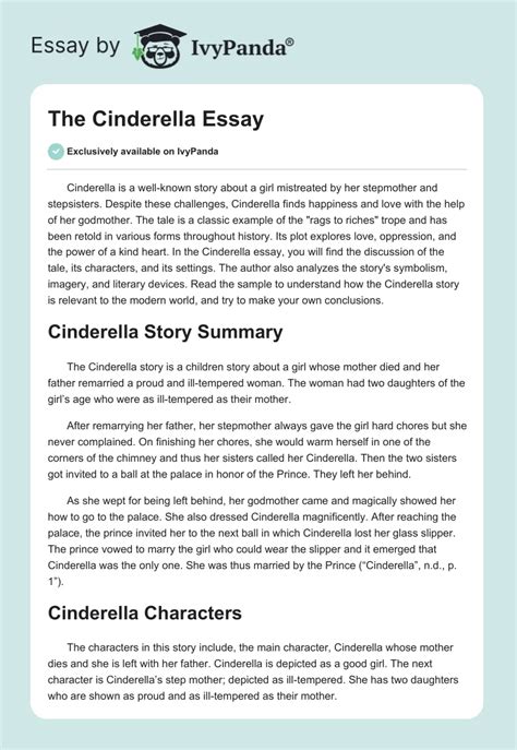 what is the summary of cinderella