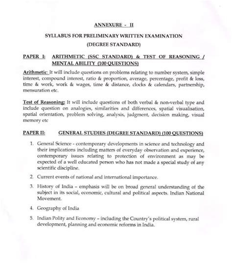 what is the syllabus for si exam in ap