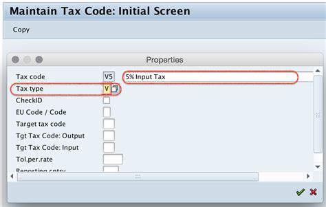 what is the t code for tax code in sap