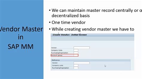 what is the t code for vendor master in sap