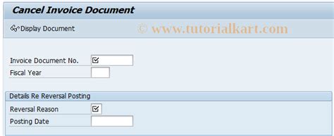 what is the tcode for invoice cancellation in sap