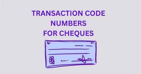what is the transaction code 31 on a cheque