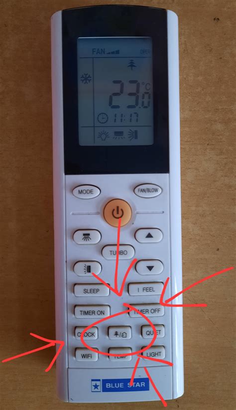 what is the use of my mode button in ac remote