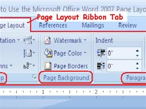 what is the use of page layout tab in microsoft word