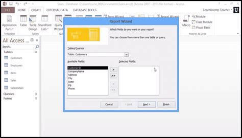 what is the use of report in ms access