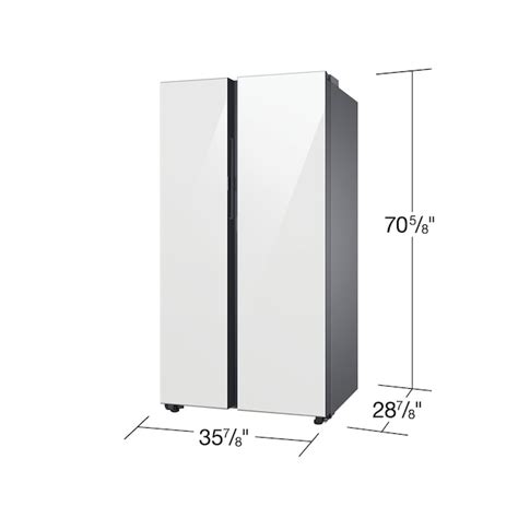 what is the weight of a side by side refrigerator