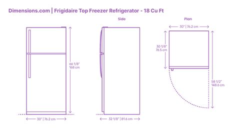what is the width of a small refrigerator