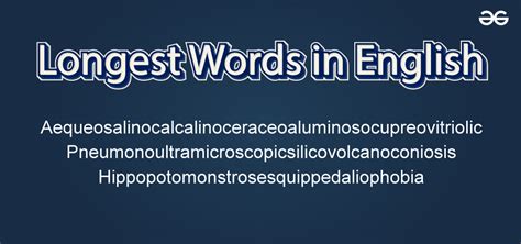 what is the world's longest word in english with meaning
