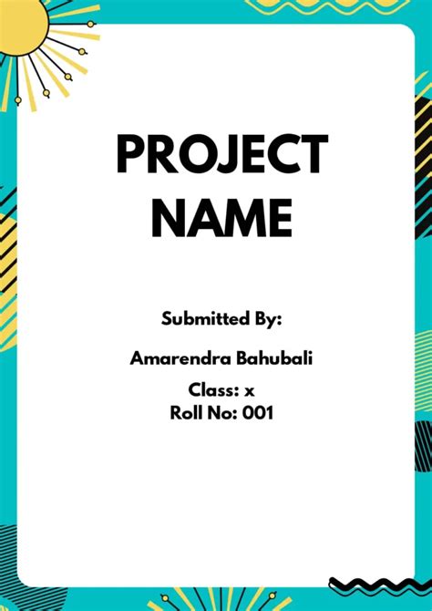 what is title page in project file