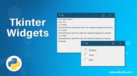 what is tkinter and widgets in python