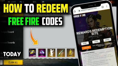 what is today's real redeem code of free fire