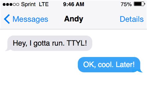 what is ttyl in text