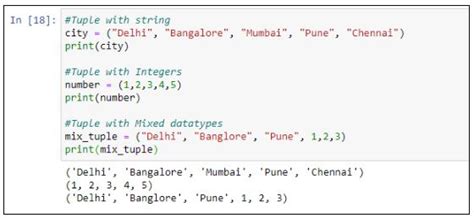 what is tuple in python with example program