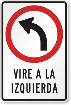 what is turn left in spanish