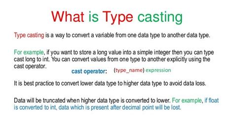 what is type casting explain with an example