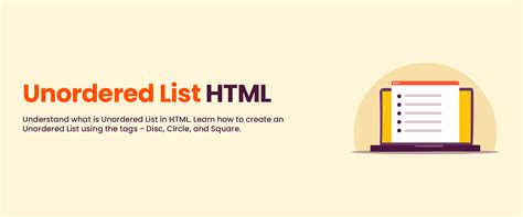 what is unordered list html