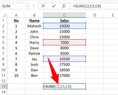 what is use of sum in ms excel