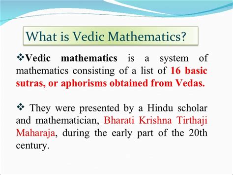 what is vedic maths with examples