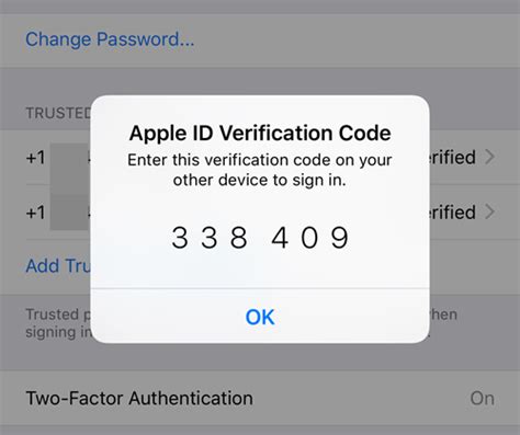 what is verification code on iphone