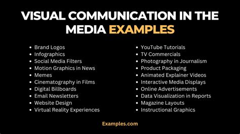 what is visual media examples