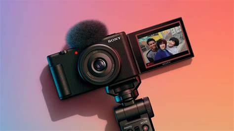 Young person vlogging with camera