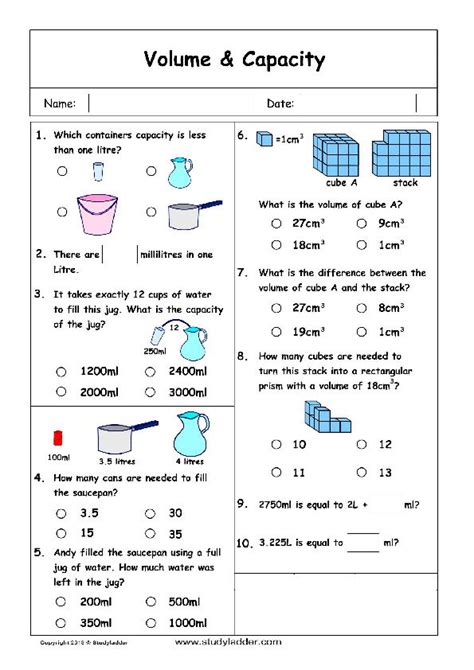 what is volume in math grade 6