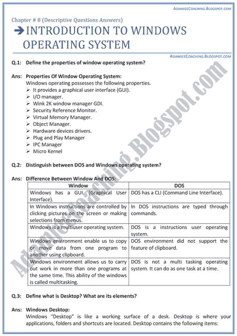 what is windows operating system class 9