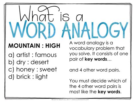 what is word analogy with examples