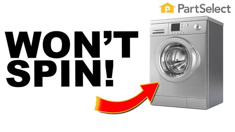what is wrong if your washing machine won't spin