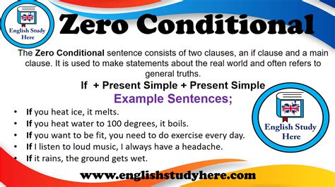 what is zero conditional sentences with examples