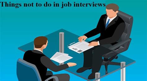 what not to do in a job interview