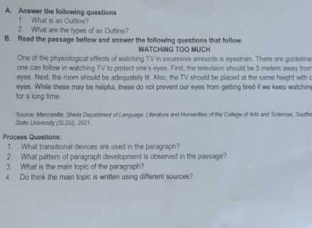 what pattern of paragraph development is observed in the passage watching too much