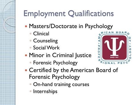what qualifications to be a forensic psychologist