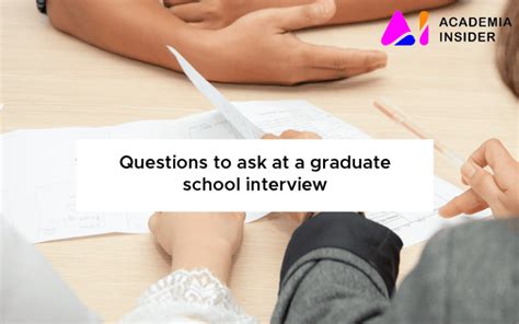 what questions to ask grad school interview