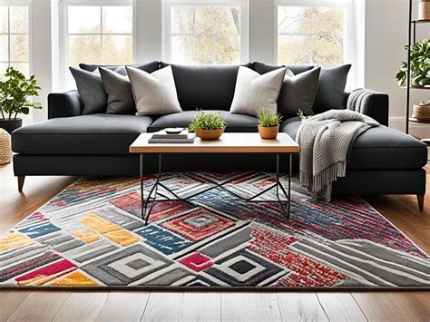 what rug colour goes with grey sofa