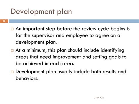 what should a development plan include