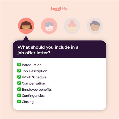 what should a job offer include