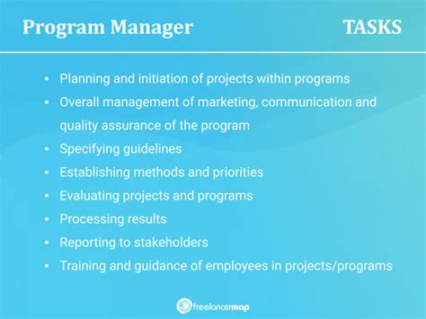 what should a program manager do