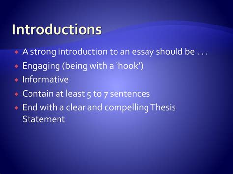 what should the introduction of a thesis contain