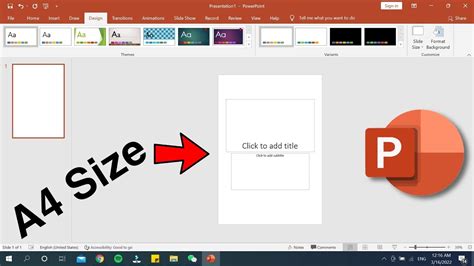 what size is a4 on powerpoint