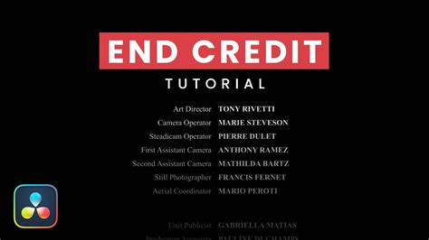 what to add in credits